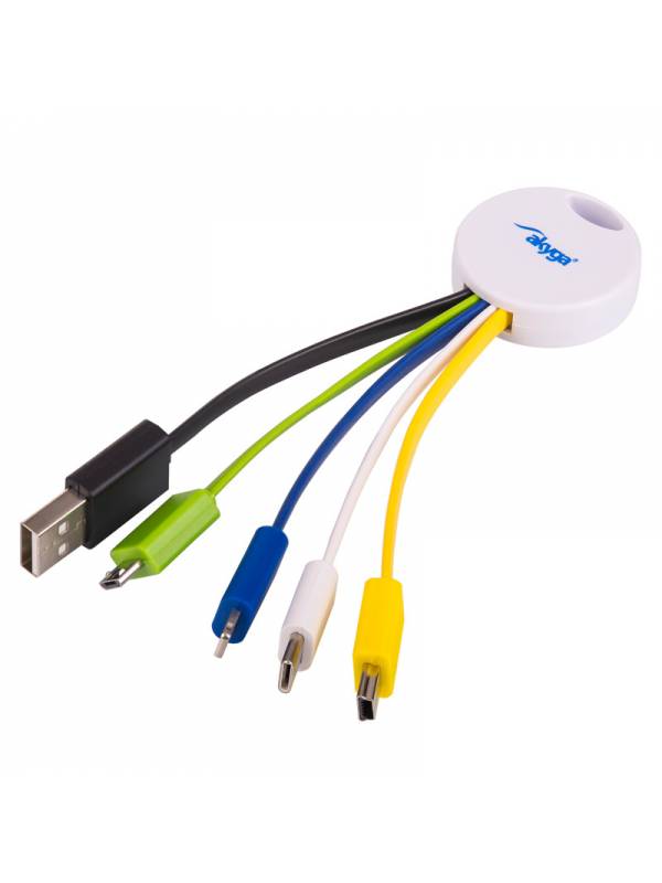 CABLE ADAPTADOR USB A MULTIPUE RTO USB C, MICRO B, MINI B, PN: AK-AD-51 EAN: 5901720134882