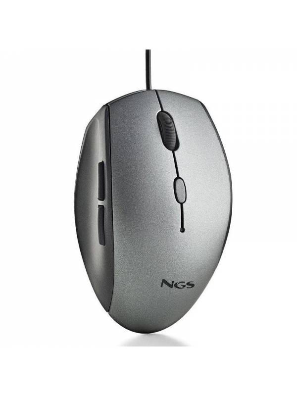 RATON USB NGS MOTH GRAY GRIS   1600DPI CON ADAPT. TYPE C PN: MOTHGRAY EAN: 8435430623352