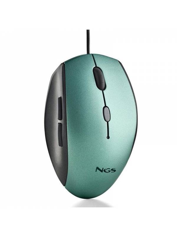 RATON USB NGS MOTH ICE VERDE   1600DPI CON ADAPT. TYPE C PN: MOTHICE EAN: 8435430623390