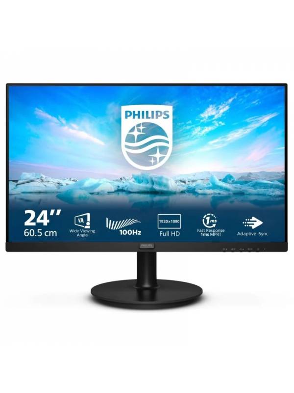 MONITOR 23.8 PHILIPS LED 241V 8LA00 FHD NEGRO PN: 241V8LA00 EAN: 8712581771652