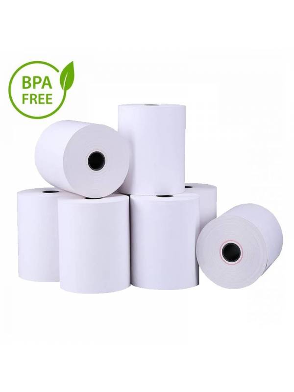 PAPEL TERMICO CAJA 150 ROLLOS  57X45X12 SIN BISFENOL A PN: 2639 EAN: 1000000002697