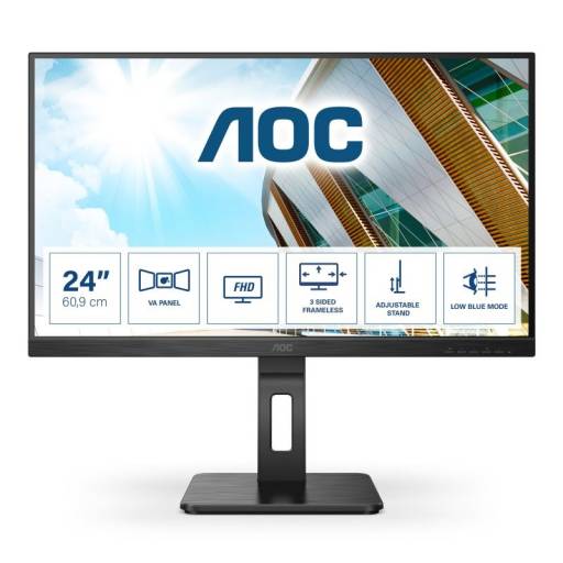 MONITOR 23.8 AOC LED 24P2QM   FHD MULTIMEDIA NEGRO PN: 24P2QM EAN: 4038986140713