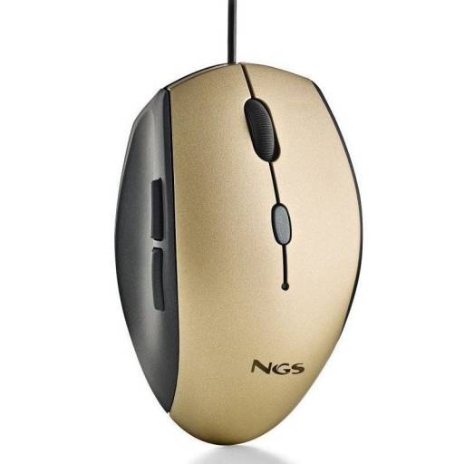 RATON USB NGS MOTH GOLD DORADO 1600DPI CON ADAPT. TYPE C PN: MOTHGOLD EAN: 8435430623376