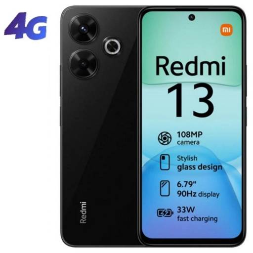 SMARTPHONE 6.8 XIAOMI REDMI   13 8GB 256GB NEGRO PN: MZB0GZBEU EAN: 6941812776865