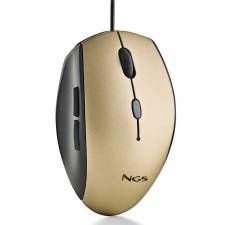 RATON USB NGS MOTH GOLD DORADO 1600DPI CON ADAPT. TYPE C PN: MOTHGOLD EAN: 8435430623376